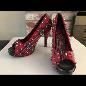Abbey Dawn Coll- Avril Levigne• Red/Black high heels• New• Paid $40• Size 9